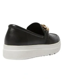 Jane Debster Bates Sneaker in Black Leather