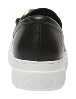 Jane Debster Bates Sneaker in Black Leather