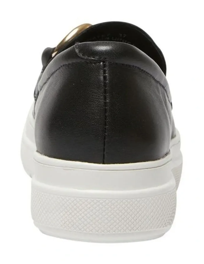 Jane Debster Bates Sneaker in Black Leather