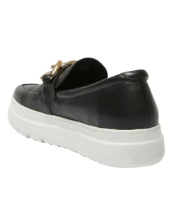 Jane Debster Bates Sneaker in Black Leather