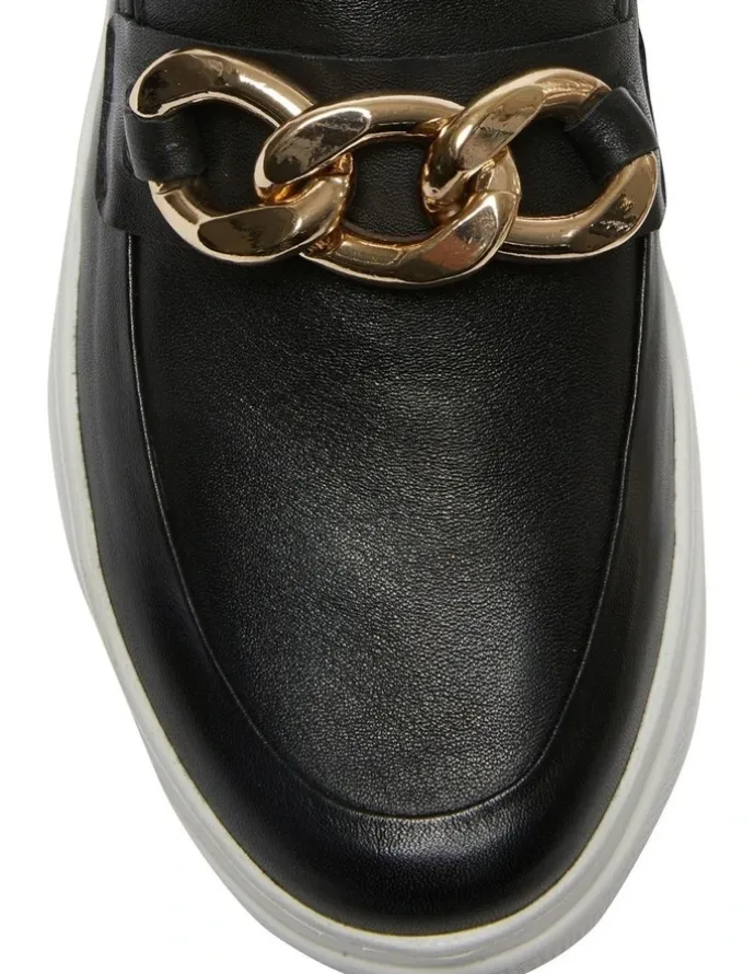 Jane Debster Bates Sneaker in Black Leather