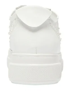 Jane Debster Benny Sneakers Leather Shoe in White Pearl