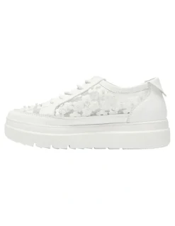 Jane Debster Benny Sneakers Leather Shoe in White Pearl