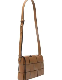 Jane Debster Dash Crossbody Bag in Dark Tan Weave