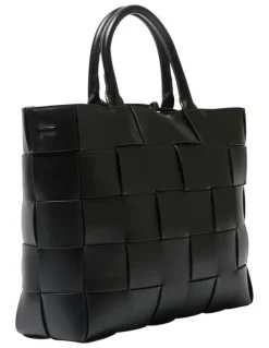 Jane Debster Dice Tote Bag in Black Weave