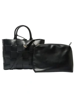 Jane Debster Dice Tote Bag in Black Weave