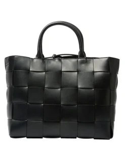 Jane Debster Dice Tote Bag in Black Weave