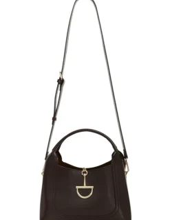 Jane Debster Fleur Shoulder Bag in Chocolate Leather