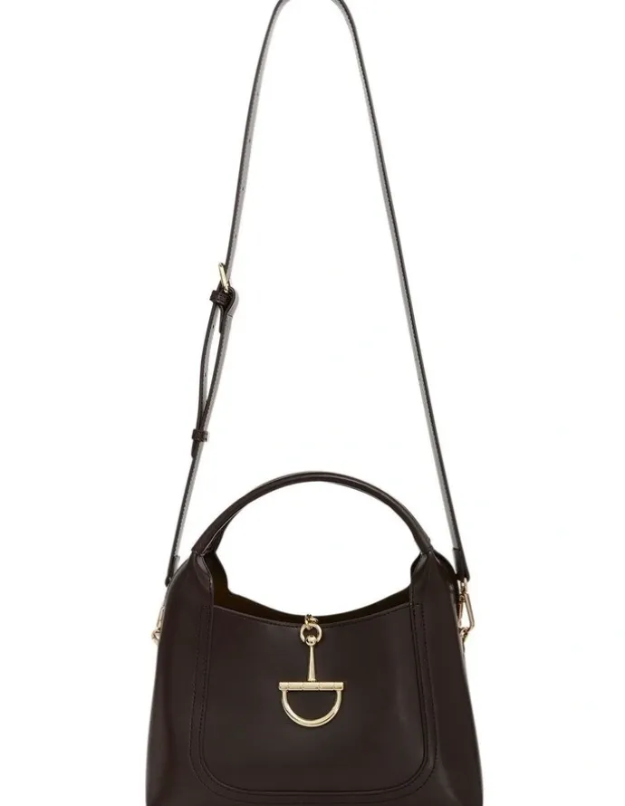 Jane Debster Fleur Shoulder Bag in Chocolate Leather