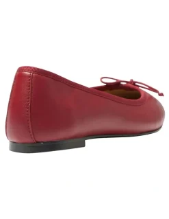 Jane Debster Fonteyn Ballet Flats in Red
