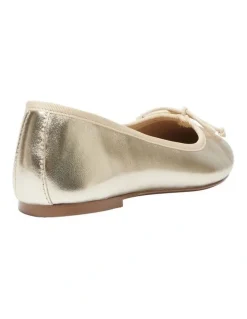 Jane Debster Fonteyn Ballet Flat Shoe in Gold Metallic