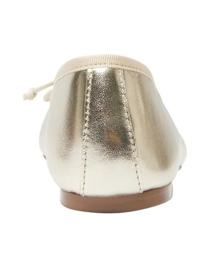 Jane Debster Fonteyn Ballet Flat Shoe in Gold Metallic