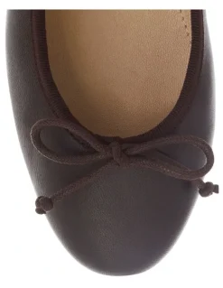 Jane Debster Fonteyn Ballet Flats in Chocolate Leather