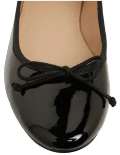 Jane Debster Fonteyn Black Patent Flat Shoes