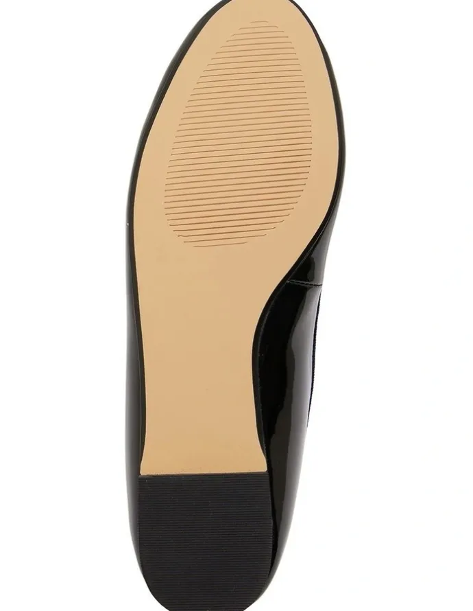 Jane Debster Fonteyn Black Patent Flat Shoes
