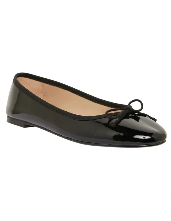 Jane Debster Fonteyn Black Patent Flat Shoes