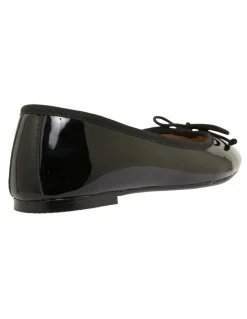Jane Debster Fonteyn Black Patent Flat Shoes
