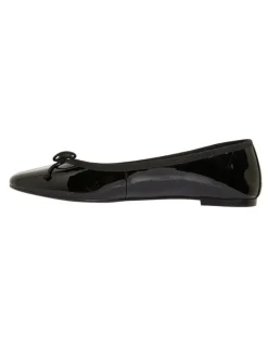 Jane Debster Fonteyn Black Patent Flat Shoes