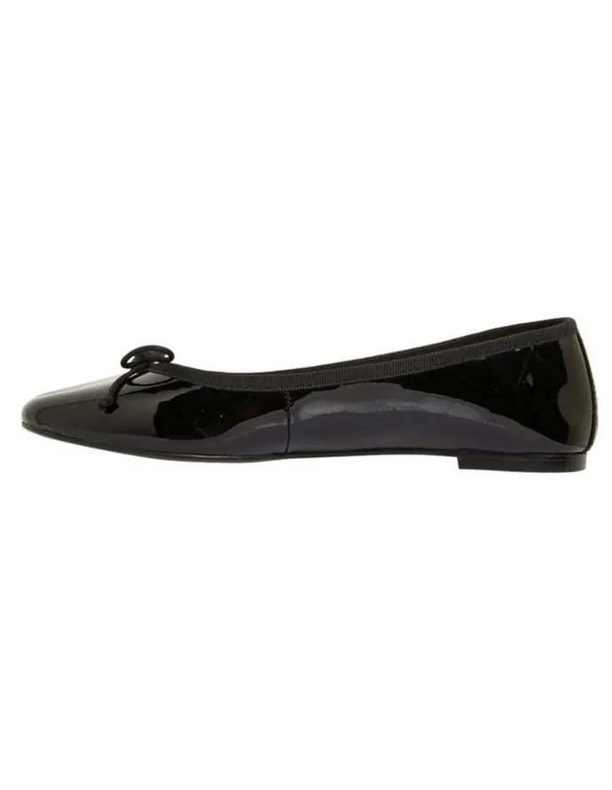 Jane Debster Fonteyn Black Patent Flat Shoes