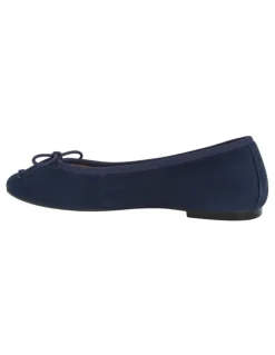 Jane Debster Fonteyn Flat Shoes in Navy Suede