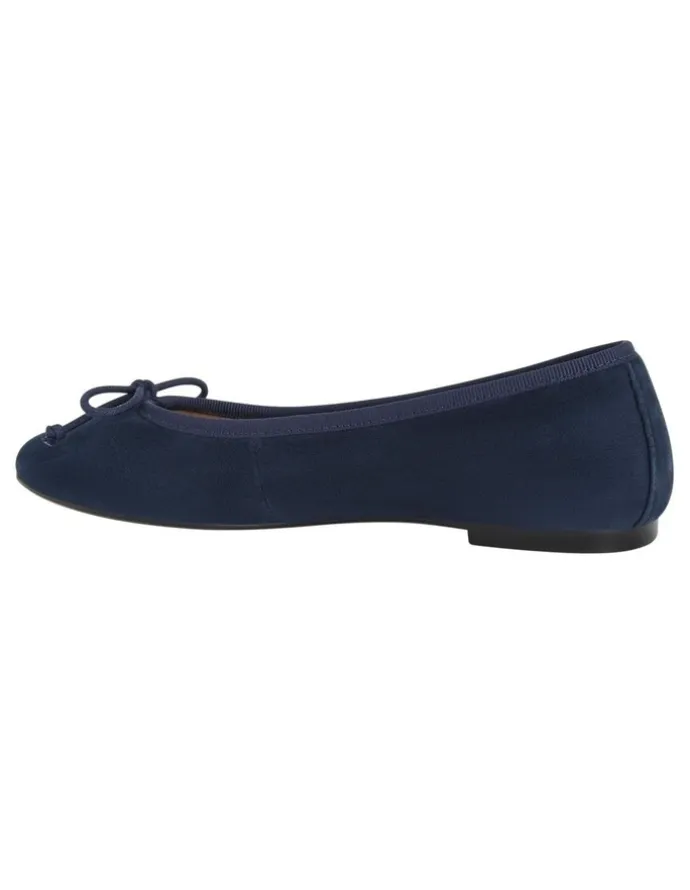 Jane Debster Fonteyn Flat Shoes in Navy Suede
