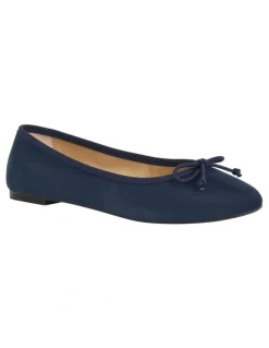 Jane Debster Fonteyn Flat Shoes in Navy Suede