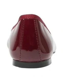 Jane Debster Fonteyn Flat Ballet in Wine Patent