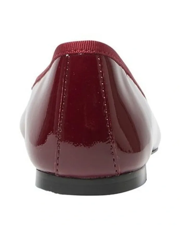 Jane Debster Fonteyn Flat Ballet in Wine Patent