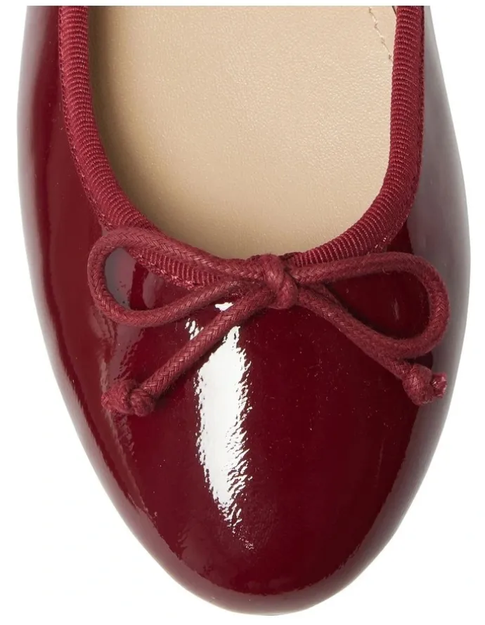 Jane Debster Fonteyn Flat Ballet in Wine Patent
