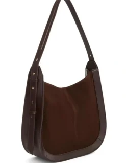 Jane Debster Fran Shoulder Bag in Chocolate Suede