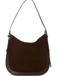 Jane Debster Fran Shoulder Bag in Chocolate Suede