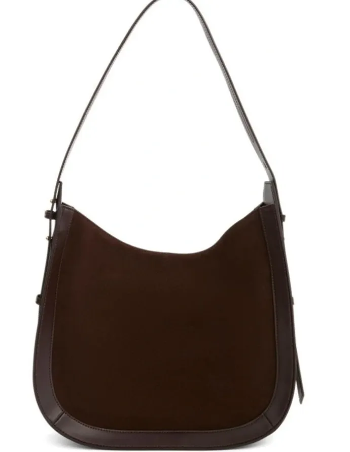 Jane Debster Fran Shoulder Bag in Chocolate Suede