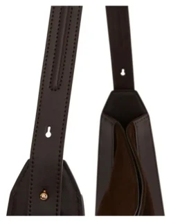 Jane Debster Fran Shoulder Bag in Chocolate Suede