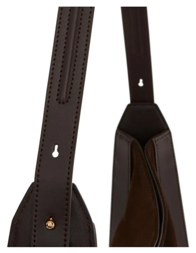 Jane Debster Fran Shoulder Bag in Chocolate Suede