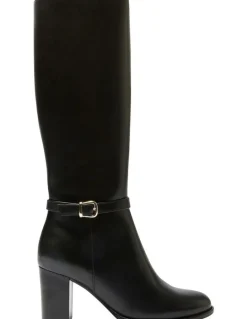 Jane Debster Galen Boots in Black Leather