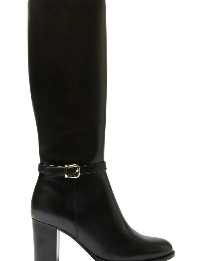 Jane Debster Galen Boots in Black Leather