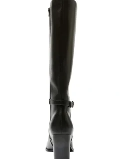 Jane Debster Galen Boots in Black Leather