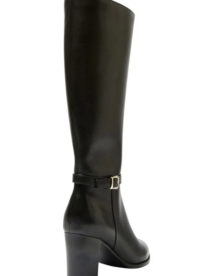 Jane Debster Galen Boots in Black Leather