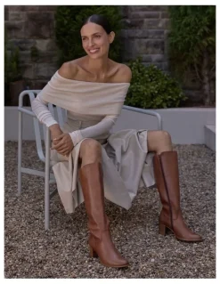 Jane Debster Germaine Boots in Mid Brown Glove