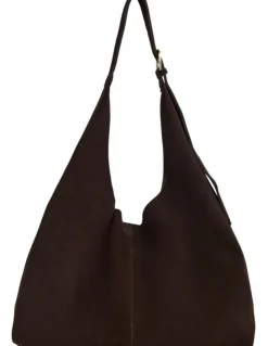 Jane Debster H-Quay Shoulder Bag in Chocolate Suede