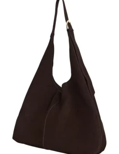 Jane Debster H-Quay Shoulder Bag in Chocolate Suede