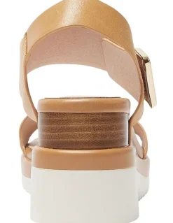 Jane Debster Iris Leather Sandals in Light Tan