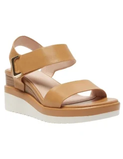 Jane Debster Iris Leather Sandals in Light Tan