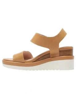 Jane Debster Iris Leather Sandals in Light Tan