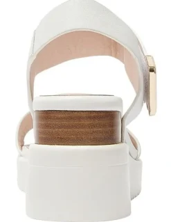 Jane Debster Iris Sandals in White Leather