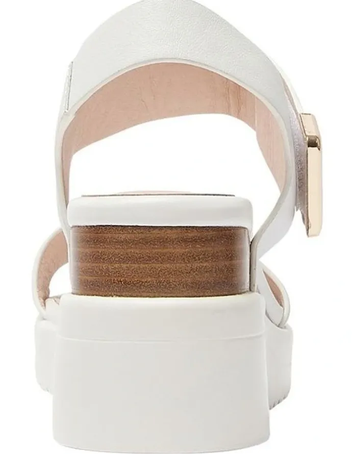 Jane Debster Iris Sandals in White Leather