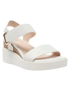 Jane Debster Iris Sandals in White Leather