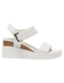 Jane Debster Iris Sandals in White Leather