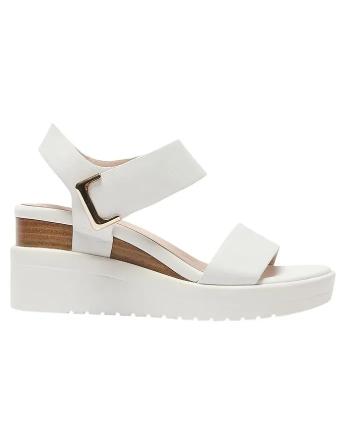 Jane Debster Iris Sandals in White Leather
