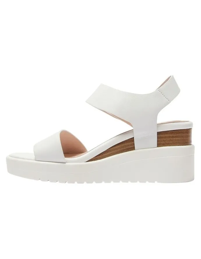 Jane Debster Iris Sandals in White Leather